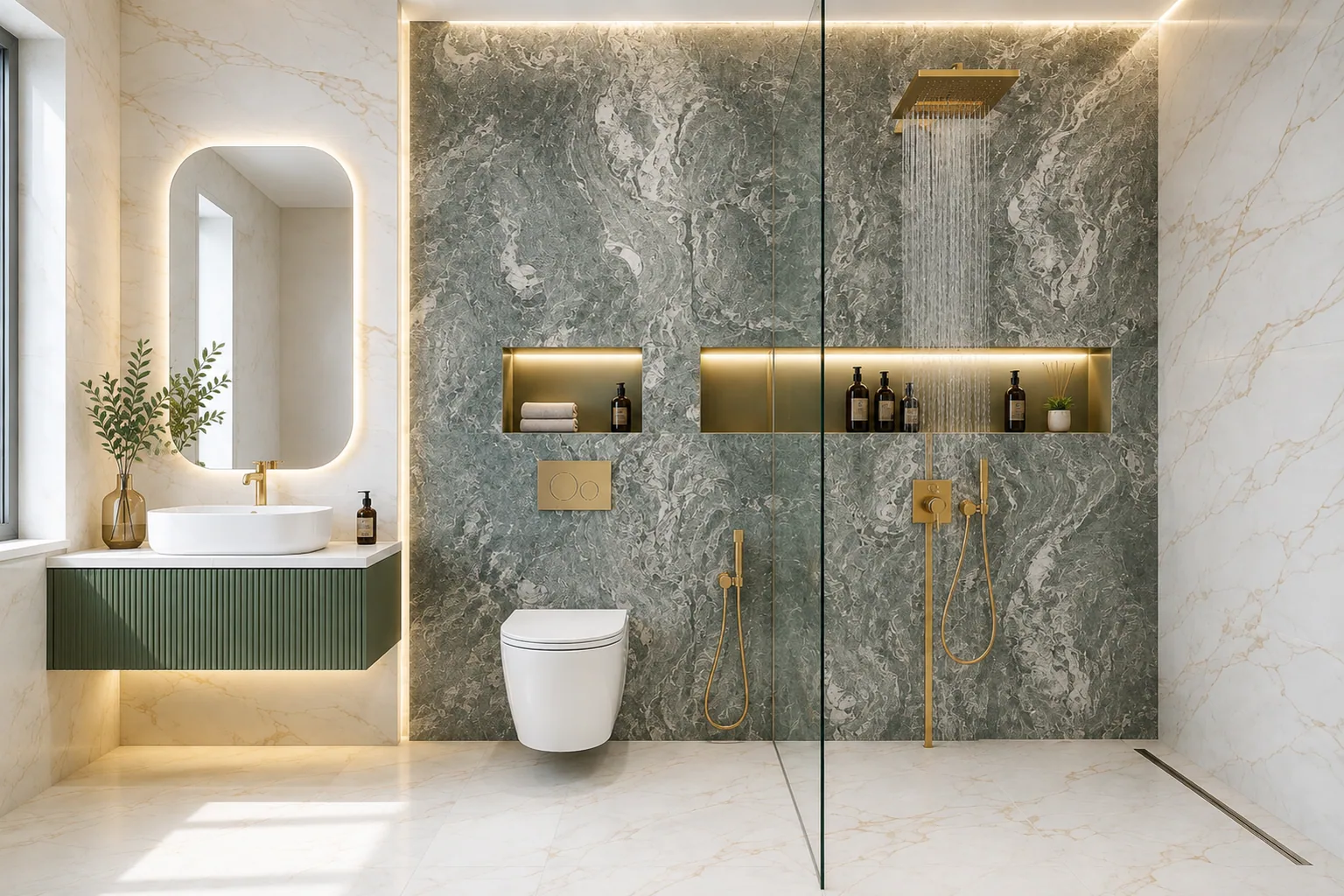 Emerald bathroom