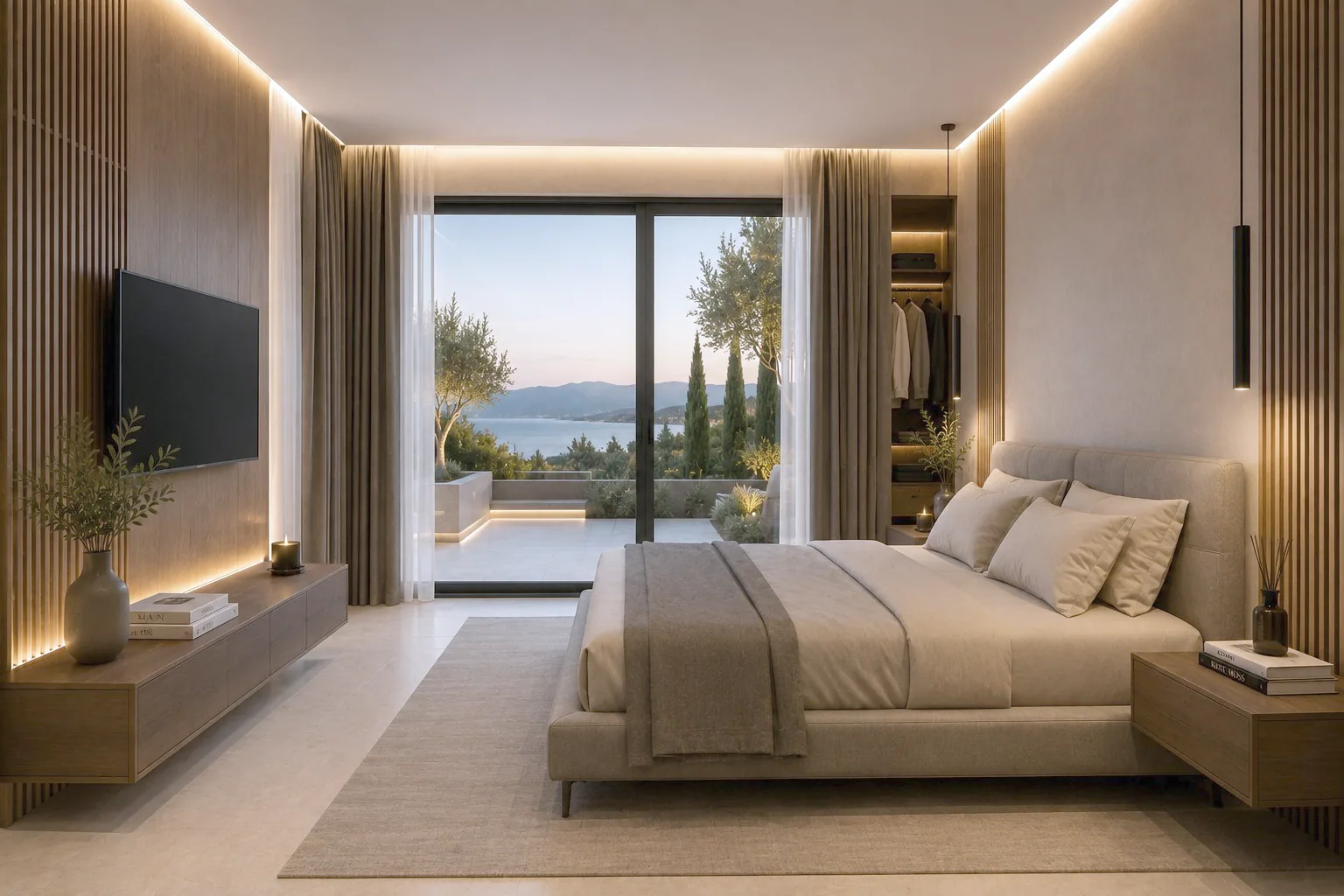 Garden-view bedroom